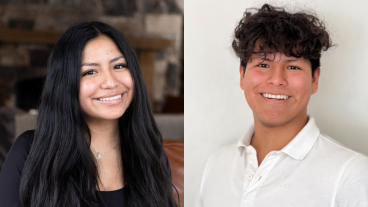 Jose and Adela both smile at the camera in individual headshots