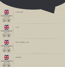 a screenshot of a united kingdom message