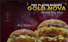 a screenshot of a game called pro player ranked gold nova grand big mac