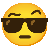 a yellow smiley face with sunglasses on it 's face