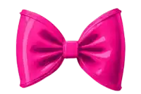 a bright pink bow tie with a white background