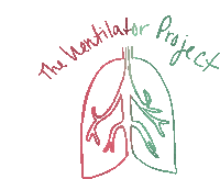 a drawing of a lung with the words " the ventilator project " around it