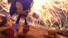 a sonic the hedgehog and a pikachu in a video game