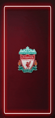 a red background with a liverpool football club logo on it