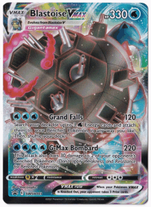 a blastoise vmax card that has a g-max bombard