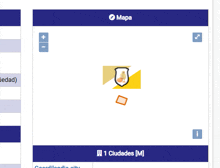 a map shows the location of 1 ciudades m