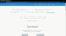a screenshot of the impact website showing the impact installer for windows and impact installer for non-windows