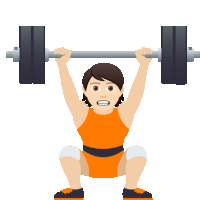 an illustration of a man squatting and lifting a barbell