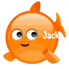 a cartoon fish with the name jack written on it