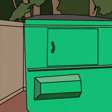 a cartoon of two tacos peeking out of a trash can