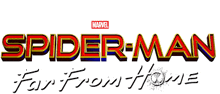 the logo for spider-man far from home has arabic writing on it