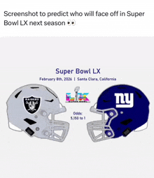 an advertisement for the super bowl lx next season