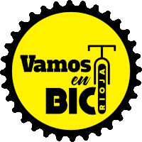 a yellow logo that says vamos en bici