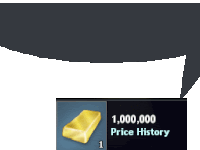 a picture of a gold bar with 1,000,000 price history on it