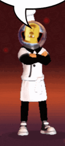 a cartoon character with a helmet on his head