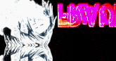 a drawing of a skull with the word libvid in red letters