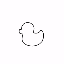 a drawing of a rubber duck on a white background