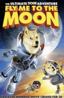 a poster for the movie fly me to the moon