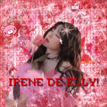 a picture of a girl with the name irene on it