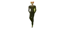 a drawing of a man with red hair and a green hat