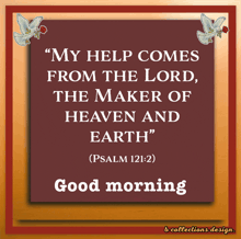 a good morning message with a bible verse from psalm 121