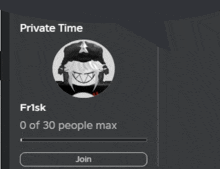 a screenshot of a person 's profile with the words private time