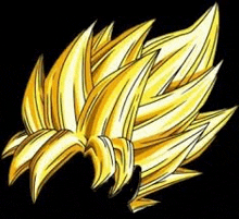 a drawing of a person 's hair from dragon ball z