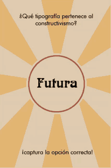 the word futura is in a circle on a yellow background