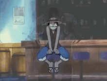 a man in a military uniform is sitting on a bar stool with his legs crossed
