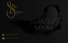 a black background with the words " estate interior design " on it