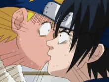 a couple of anime characters kissing each other .