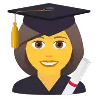 an illustration of a woman wearing a graduation cap and gown holding a diploma