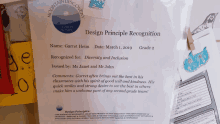 a design principle recognition certificate for garrett helm