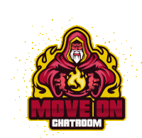 a logo that says move on chatroom with a wizard