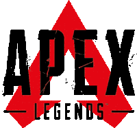 a logo for apex legends with a red diamond