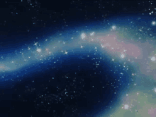 a galaxy with lots of stars and a blue background