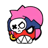 a cartoon character with a speech bubble and a skull on his head .
