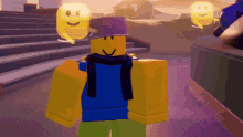 a roblox character wearing a scarf and a hat