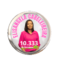 a button that says elisangela cabeleireira 10.333