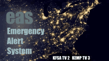 a map of the united states with the words eas emergency alert system on it