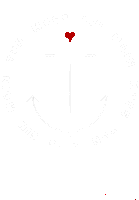 an anchor with a red heart in the middle of it and the words " a few ships " on the bottom