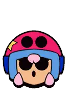 a cartoon character wearing a helmet and sunglasses
