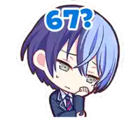 a cartoon of a boy with a question mark on his head