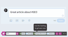 a tweet says great article about #seo and has 140 tweets