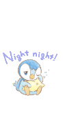 a drawing of a penguin holding a star with the words night night below it