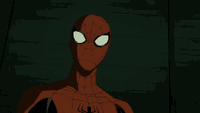 a cartoon of a spider man with his hands up