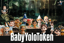 a poster for baby yolotoken with a bunch of babies