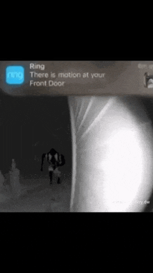 a ring notification says there is motion at the front door