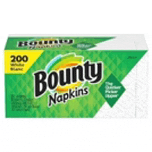 a box of bounty napkins with 200 napkins in it