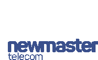 a logo for newmaster telecom is shown on a white background